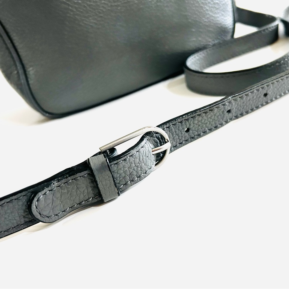 Etienne Aigner Gray Pebble Leather Crossbody Bag - Picture 6 of 11